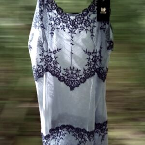 Wacoal Blue Negligee Nighty Nightgown NWT size XL